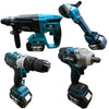 Set Unelte 4 in 1  – Autofiletanta, Rotopercutor, Polizor, Bormasina Impact + 2 Baterii 48V